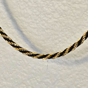 GOLD AND BLACK TWIST CHAIN CLAW CLASP HEAVY